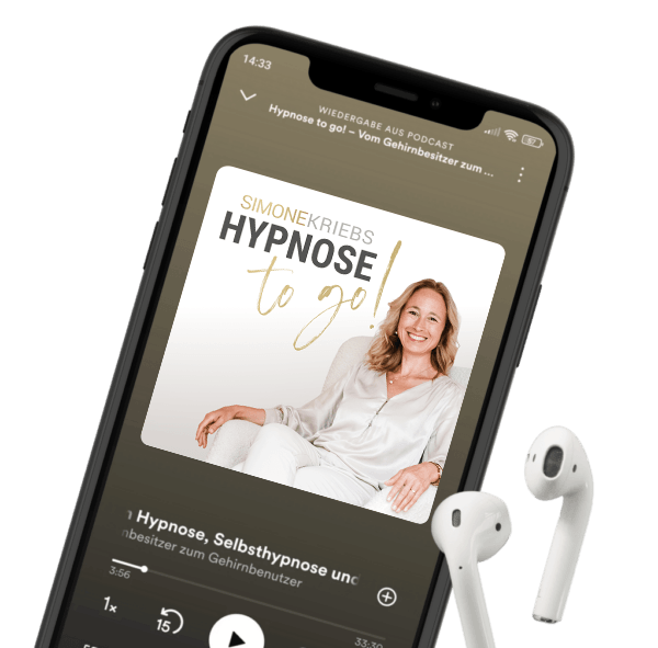 Smartphone mit Podcast „Hypnose to go!“
